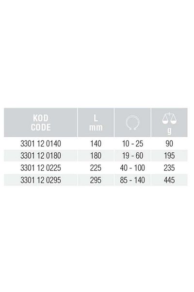 İzeltaş Spring Straight External Clamp Collet 180 mm - 3301 12 0180