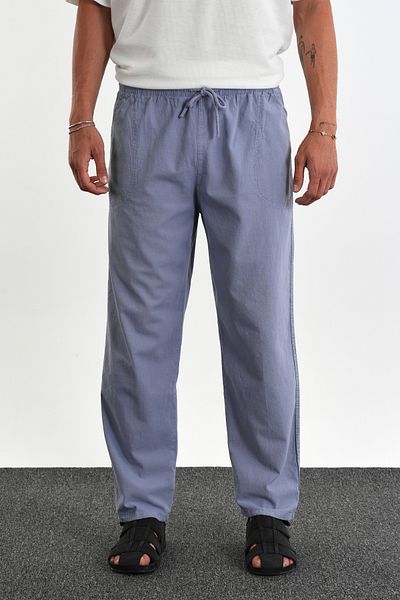 Redline Defy Men's Comfortable Fit Linen Look Trousers Mvlg-Beige-Syh