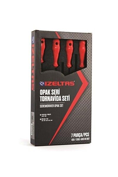 İzeltaş مجموعة مفك براغي سلسلة غير شفافة 7 قطع - 4300 00 8107