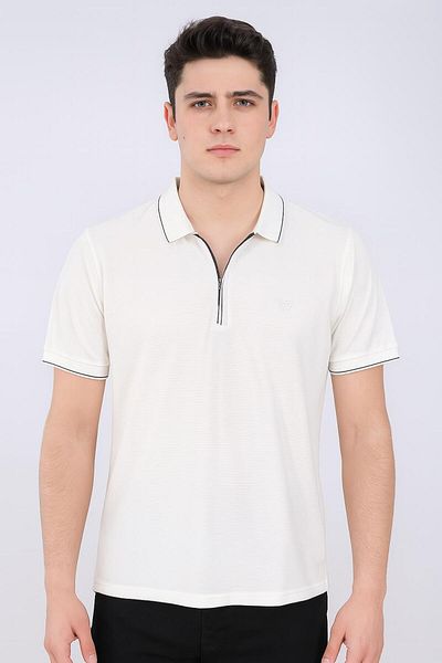 CLASSİCS MEN Gewer Slim Fit Men's Short Sleeve Polo Neck Tshirt - 7351