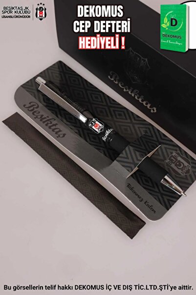 Beşiktaş "DEKOMUS CEP DEFTERİ HEDİYELİ" LİSANSLI HYBRID INK MEKANİK TÜKENMEZ KALEM