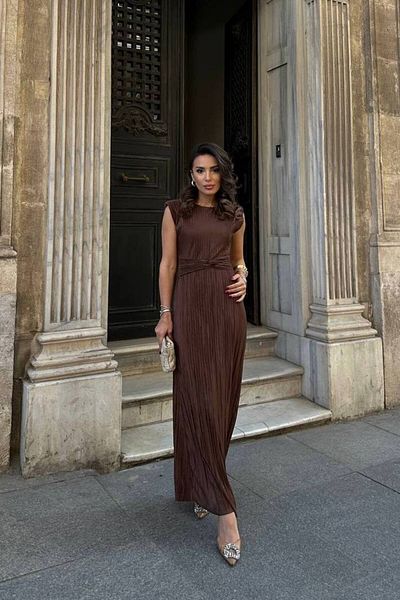 Varyete Padded Pleated Belt Detail Dress