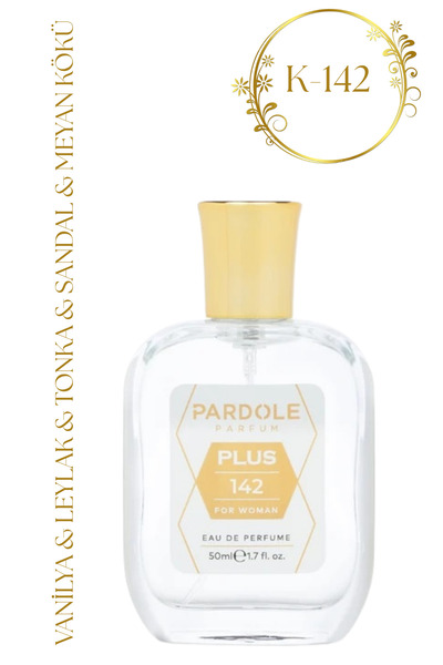 PARDOLE K-142 Oryantal Odunsu Favoris Kadın Parfüm - 50 ml - Vanilya, Leylak, Tonka, Sandal, Meyan Kökü