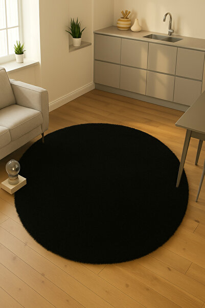 SOFT DECOR Modern Yuvarlak şekilli Salon Halısı Çocuk Odası Yolluk Kaymaz Tab...