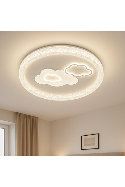 Led A++ Plafonyer Tavana Yapışık Kumandalı Avize 3 Renk (BEYAZ,SARI,G.IŞIĞI).