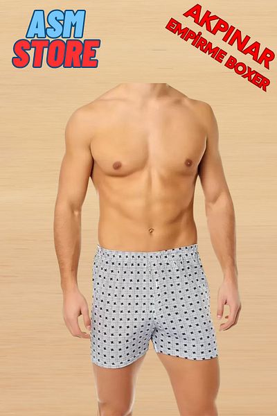 Akpınar Men's Cotton Patterned Boxers |   Slim Fit – m - 3XL Oversized Size Options