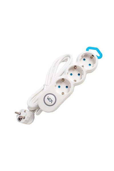 Zibox Vea Ve2S3S 3-Way Switched 1.5 Meter Multi-Plug Socket