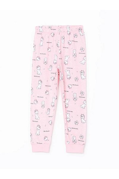 LC Waikiki Lcw Kids Pink Elastic Waist Printed Girls' Pajama Bottoms