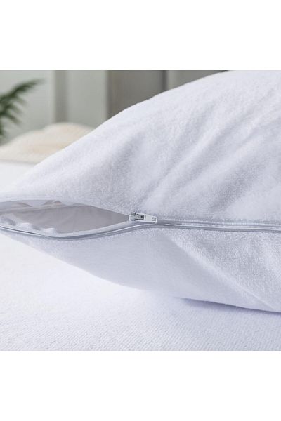 KBOX 2-piece waterproof pillow protector set, soft and comfortable for pillows, keeping them always clean and dry