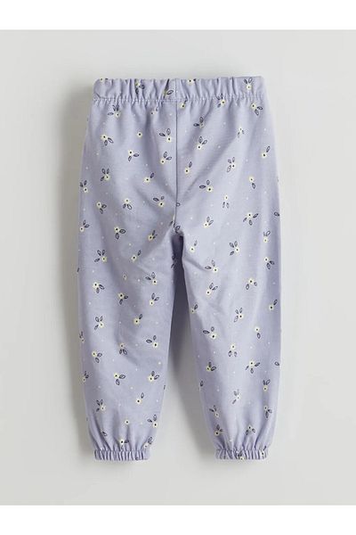 LC Waikiki Lcw Eco Lilac Elastic Waist Floral Girl's Pajama Bottom