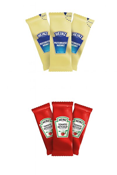 Heinz Tek Kullanımlık PP Ketçap 9 G x 1000 Adet + Tek Kullanımlık PP Mayonez ...