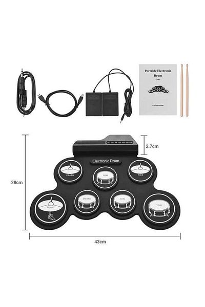 Zibox Magicvoice G3002 Electronic Drum Roll up Drum Mat Kit 7 Pads