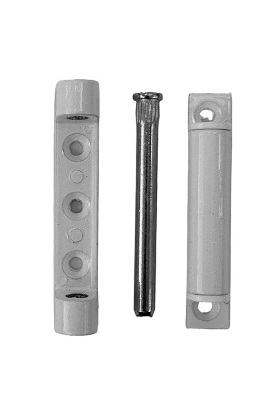 ERTEMI PVC Plastik Pencere ve Kapılar için Metal Menteşe, 75mm Kısa Tip, Beyaz