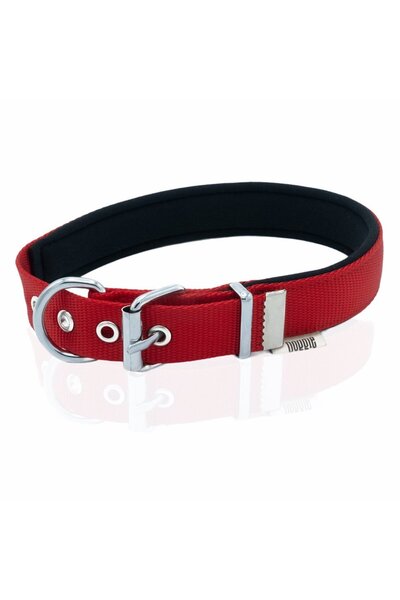 SAVEX Doggie Comfort Woven Bone Collar Red 2.5*42-50 cm (Dsbt-2562 L)