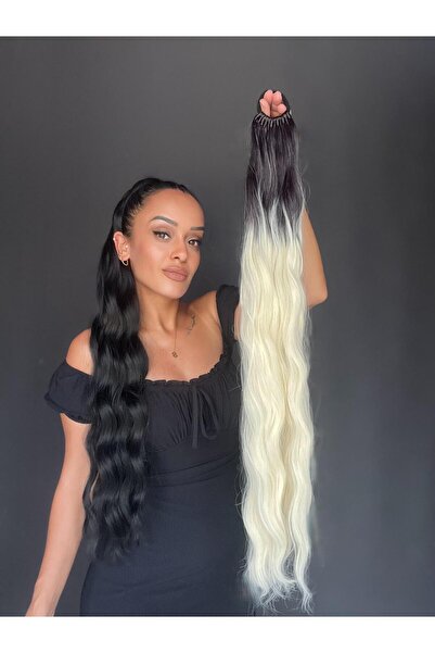 Suzan Peruk Su Dalgası Lastikli At Kuyruğu Saç Tokası