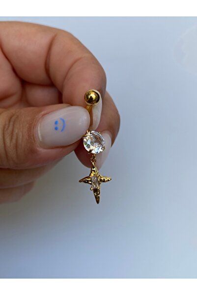 kurukafagift Göbek Piercing Çelik Kutup Yıldızı Figürlü