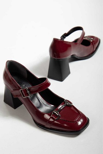 Kartezyen New Season Blunt Toe Belt Women's Daily Classic Heeled Shoes