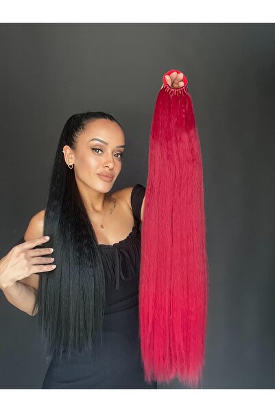 Suzan Peruk Düz Ekstra uzun Lastikli At Kuyruğu Saç