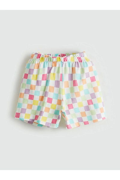 LC Waikiki Lcw Kids White Elastic Waist Printed Girls' Pajama Bottom