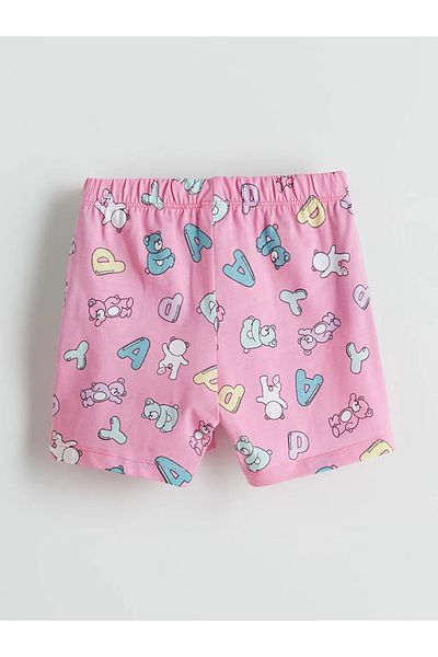 LC Waikiki Lcw Kids Pink Elastic Waist Printed Girls' Pajama Bottoms