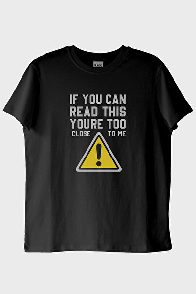NUUGG If You Can Read This Printed Design Black T-Shirt (S / Black)