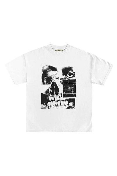 RawNox Unisex Loose Fit Special No Love Printed Tshirt