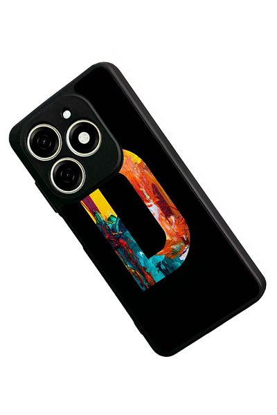 TECNO حافظة Spark 20 Matte Black المتوافقة - سيليكون ناعم، واقي، غطاء ممتص للصدمات