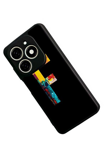 TECNO حافظة Spark 20 Matte Black المتوافقة - سيليكون ناعم، واقي، غطاء ممتص للصدمات