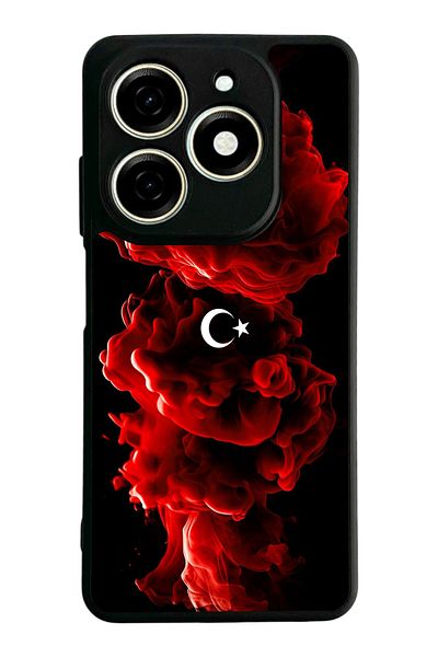 TECNO حافظة Spark 20 Matte Black المتوافقة - سيليكون ناعم، واقي، غطاء ممتص للصدمات