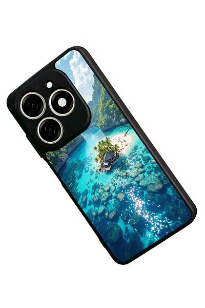 TECNO حافظة Spark 20 Matte Black المتوافقة - سيليكون ناعم، واقي، غطاء ممتص للصدمات