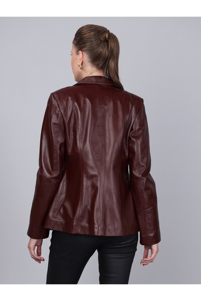 LAKECH LEATHER KADIN BLAZER HAKİKİ DERİ CEKET