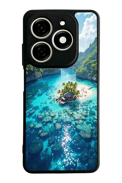 TECNO حافظة Spark 20 Matte Black المتوافقة - سيليكون ناعم، واقي، غطاء ممتص للصدمات