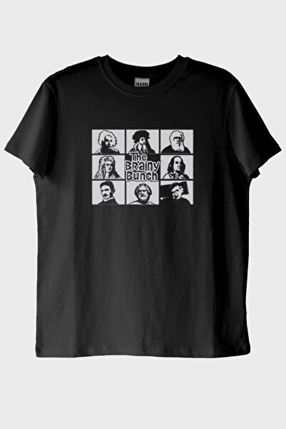 Generic Brand The Brainy Bunch Science People Printed Black T-Shirt (XL / Black)
