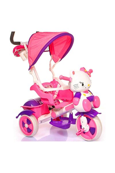BabyHope İtmeli Bisiklet Ketty Tenteli 3 Teker Pembe