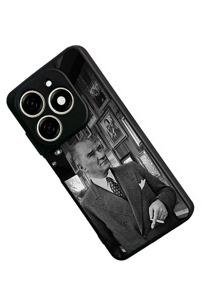 TECNO حافظة Spark 20 Matte Black المتوافقة - سيليكون ناعم، واقي، غطاء ممتص للصدمات