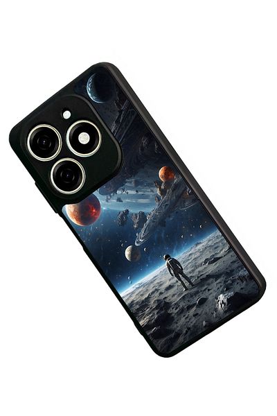 TECNO حافظة Spark 20C متوافقة مع اللون الأسود غير اللامع - سيليكون ناعم، واقي، غطاء ممتص للصدمات
