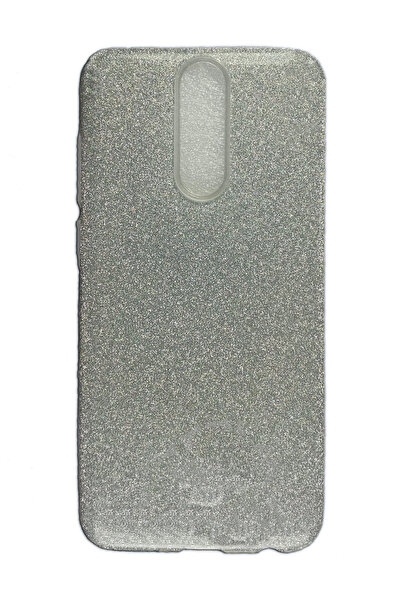 OEM Husă compatibilă cu Huawei Mate 10 Lite, silicon cu sclipici, argintie