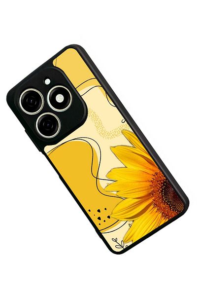 TECNO حافظة Spark 20C متوافقة مع اللون الأسود غير اللامع - سيليكون ناعم، واقي، غطاء ممتص للصدمات