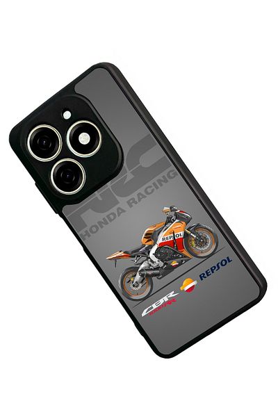 TECNO حافظة Spark 20 Matte Black المتوافقة - سيليكون ناعم، واقي، غطاء ممتص للصدمات