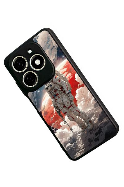 TECNO حافظة Spark 20C متوافقة مع اللون الأسود غير اللامع - سيليكون ناعم، واقي، غطاء ممتص للصدمات
