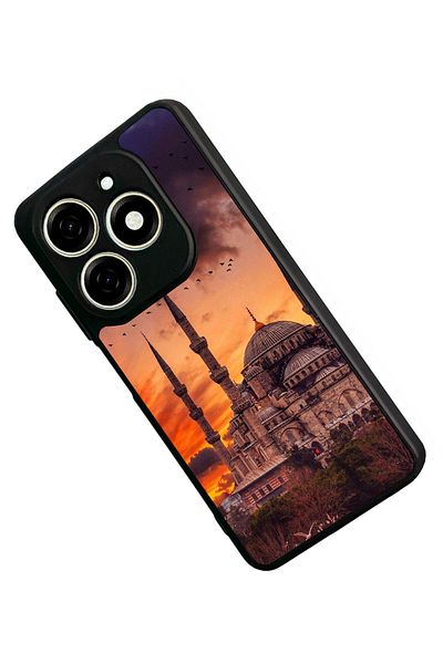 TECNO حافظة Spark 20 Matte Black المتوافقة - سيليكون ناعم، واقي، غطاء ممتص للصدمات