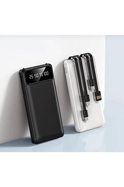 fortrek 10.000mah 2 Led Işık Lcd Gösterge Usb Lightning, Type-c, Mikro Powerb...
