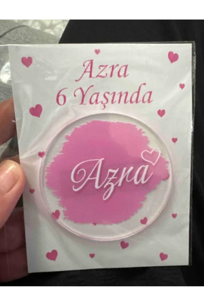 imzatasarım 10 adet Kalpli Kız / Erkek Bebek Pleksi Magnet (Kartlı ve Jelatinli)