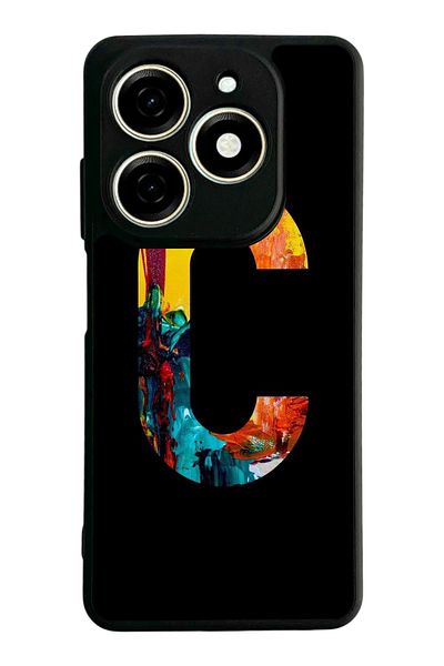 TECNO حافظة Spark 20 Matte Black المتوافقة - سيليكون ناعم، واقي، غطاء ممتص للصدمات