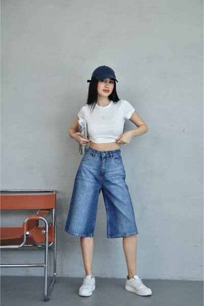 DENOKMODA Y2K Washed Baggy Unisex Denim Shorts Bermuda Vintage