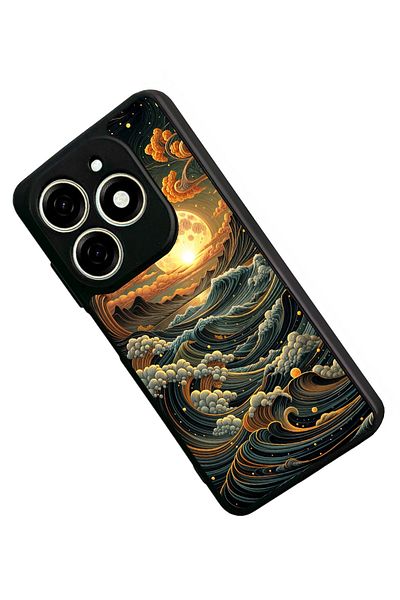 TECNO حافظة Spark 20 Matte Black المتوافقة - سيليكون ناعم، واقي، غطاء ممتص للصدمات