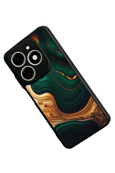 TECNO حافظة Spark 20C متوافقة مع اللون الأسود غير اللامع - سيليكون ناعم، واقي، غطاء ممتص للصدمات