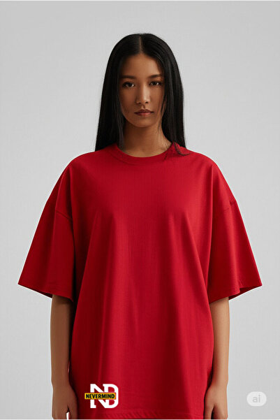 NEVERMIND supradimensionat Tricou Femei |   Stânga jos „NEVERMIND” cu imprimeu Wide Format tricou Unisex