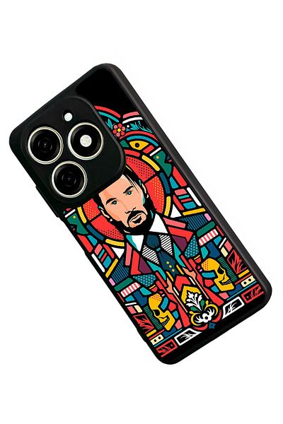 TECNO حافظة Spark 20C متوافقة مع اللون الأسود غير اللامع - سيليكون ناعم، واقي، غطاء ممتص للصدمات