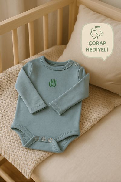 Babily 100% Cotton Baby Long Sleeve Snap Fastener Unisex Bodysuit Newborn and Children